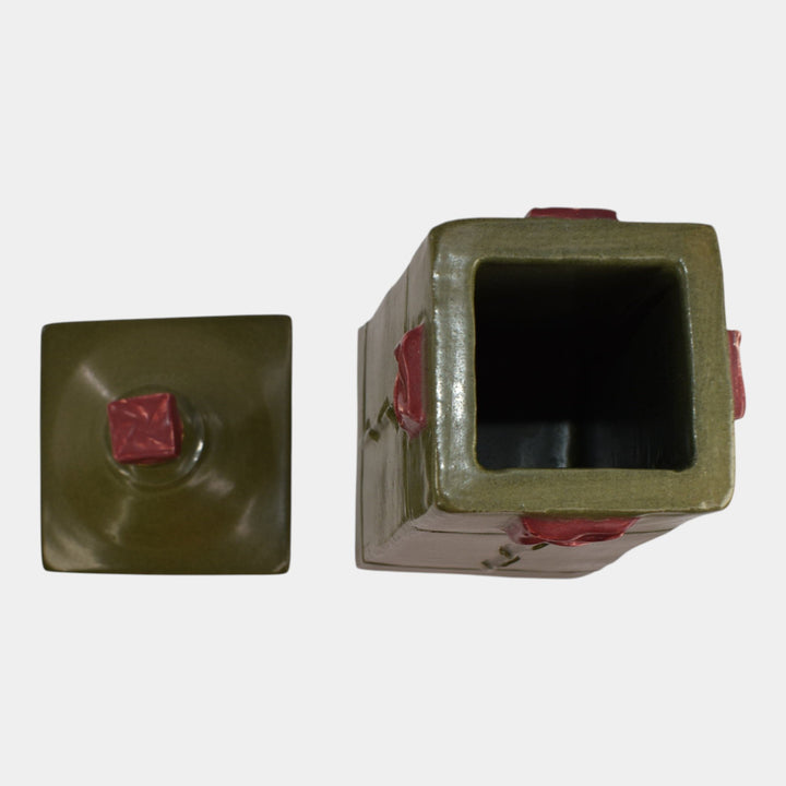 Ephraim Faience 2024 Hand Made Pottery Experimental Ceramic Lidded Vase - Just Art Pottery