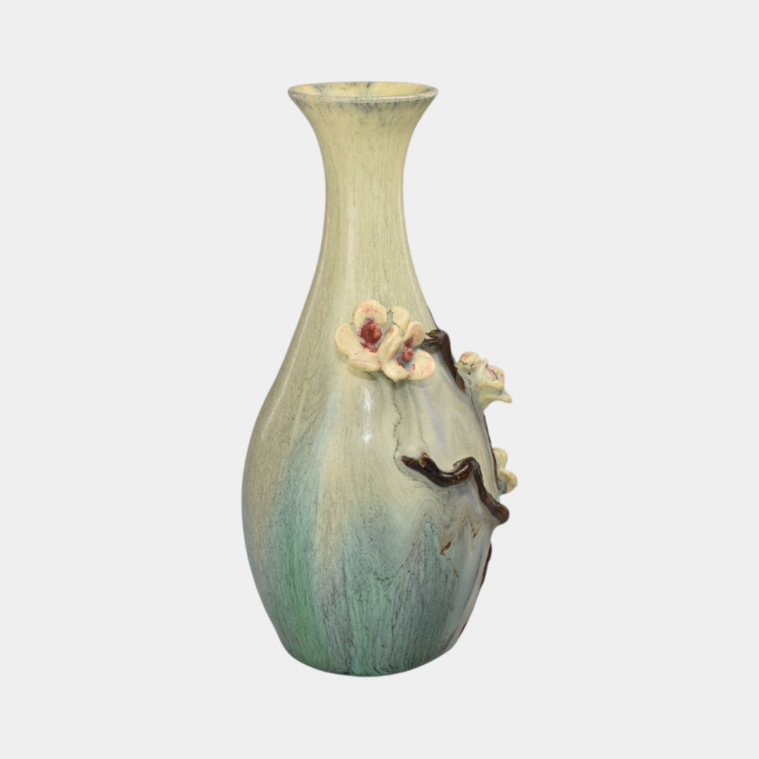 Ephraim Faience 2024 Hand Made Pottery Miniature Cherry Blossom Ceramic Vase