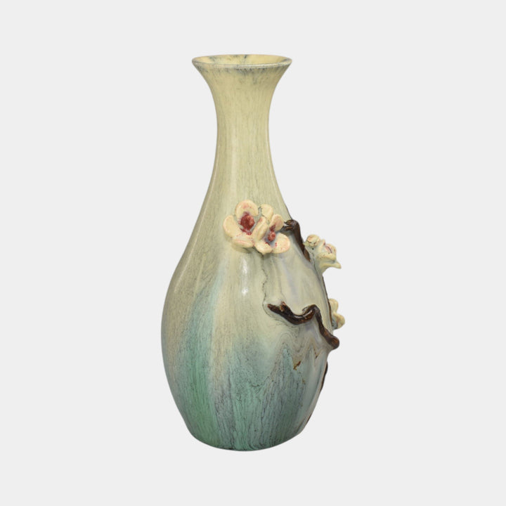 Ephraim Faience 2024 Hand Made Pottery Miniature Cherry Blossom Ceramic Vase