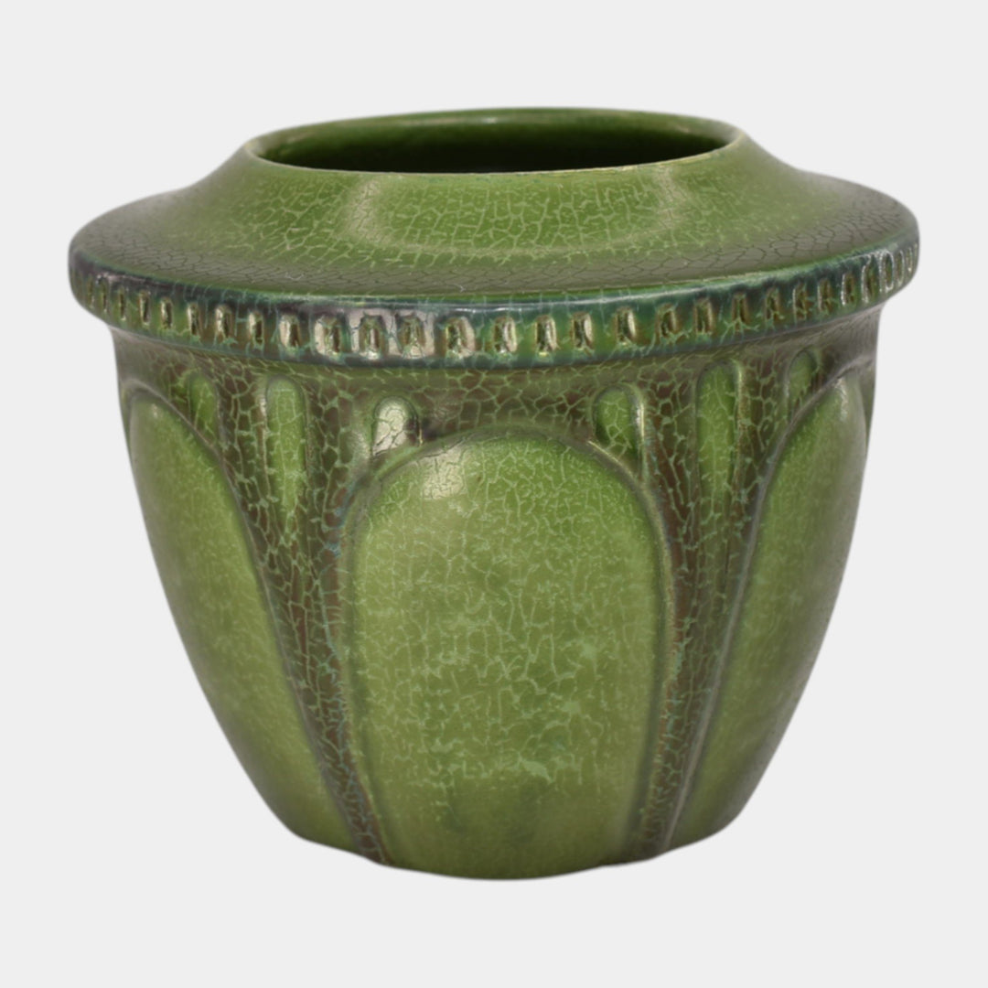 Ephraim Faience 2014 Hand Made Pottery Green Ceramic Vase - Just Art Pottery