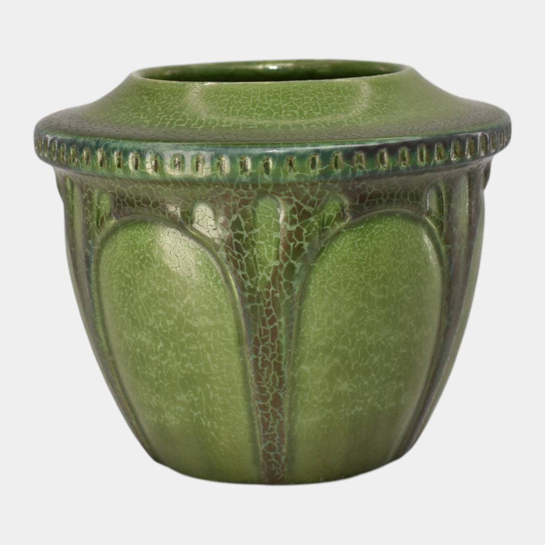 Ephraim Faience 2014 Hand Made Pottery Green Ceramic Vase - Just Art Pottery