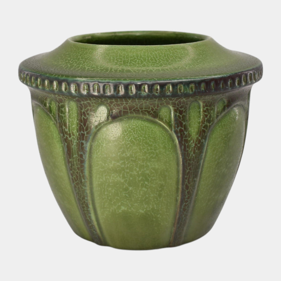 Ephraim Faience 2014 Hand Made Pottery Green Ceramic Vase - Just Art Pottery