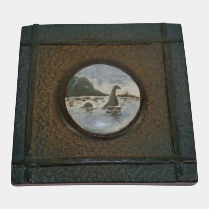 Ephraim Faience 2024 Hand Made Art Pottery Ceramic Nessie Tile - Just Art Pottery
