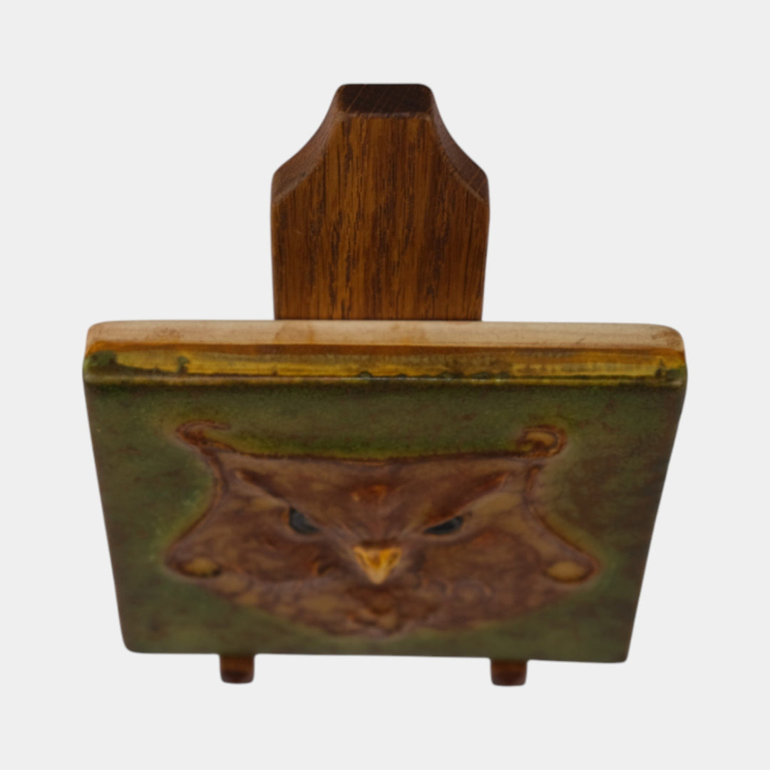 Ephraim Faience 2013 Hand Made Art Pottery The Old Sage Ceramic Tile - Just Art Pottery