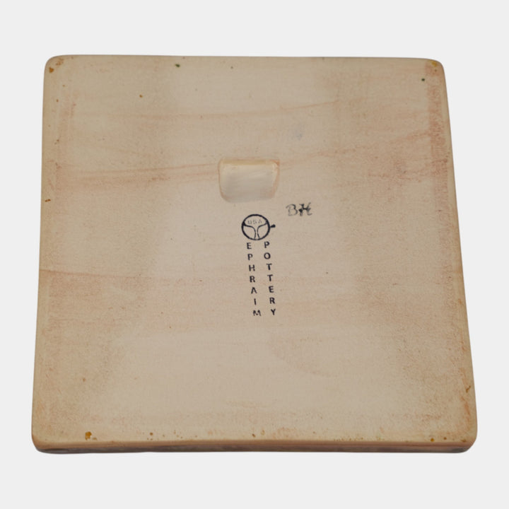 Ephraim Faience 2013 Hand Made Art Pottery The Old Sage Ceramic Tile - Just Art Pottery