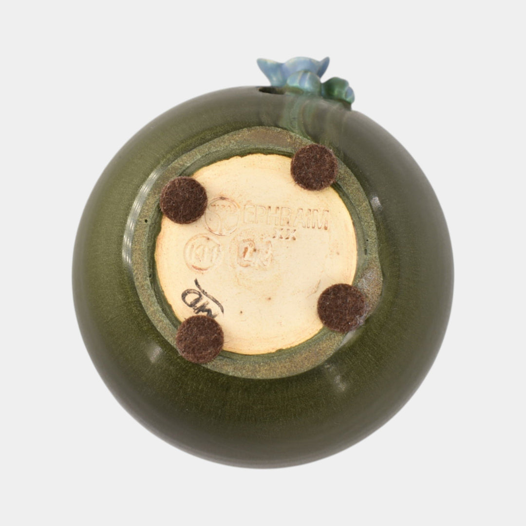 Ephraim Faience 2020 Hand Made Pottery Miniature Wildflower Vase - Just Art Pottery