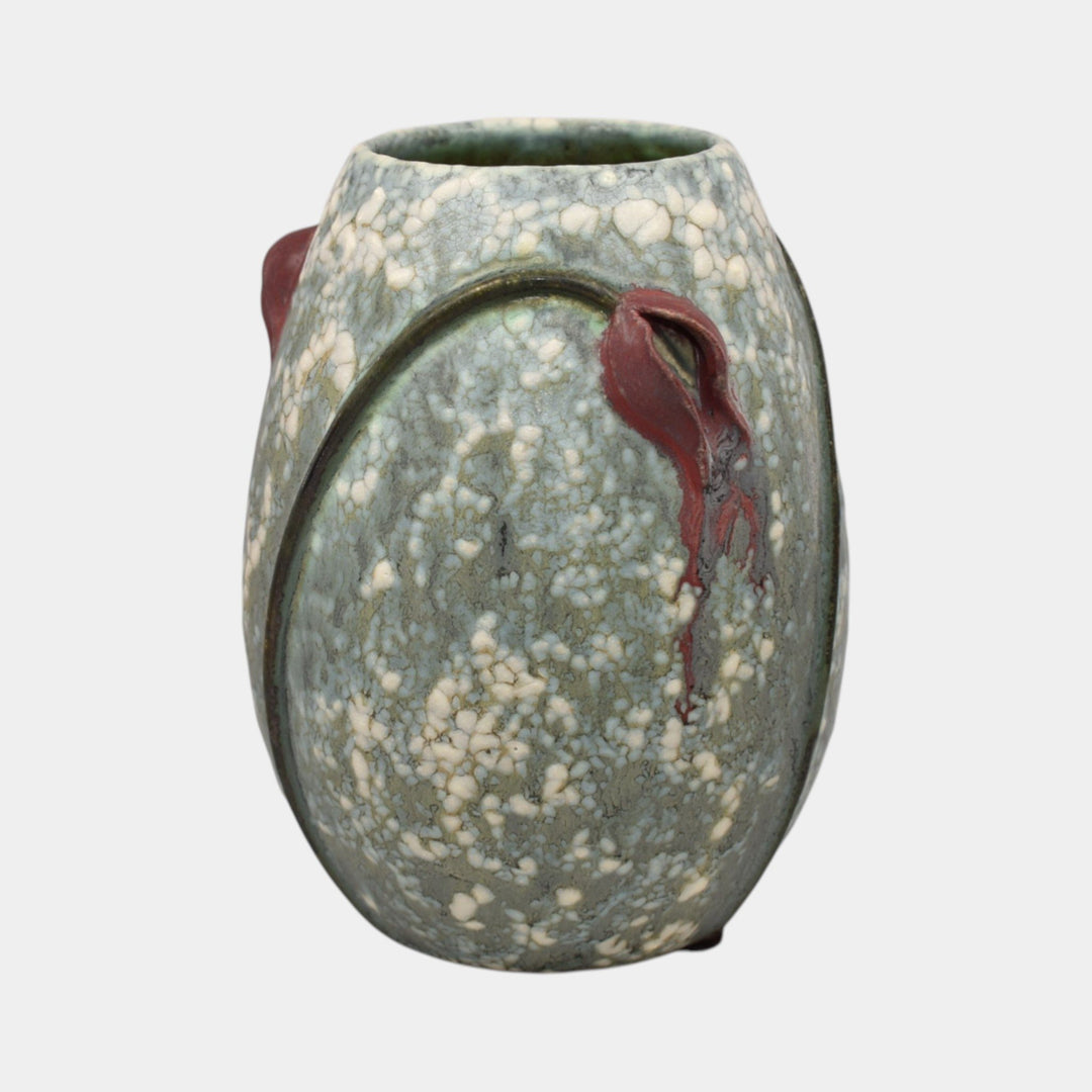 Ephraim Faience 2010 Hand Made Pottery Nodding Lily Vase - Just Art Pottery