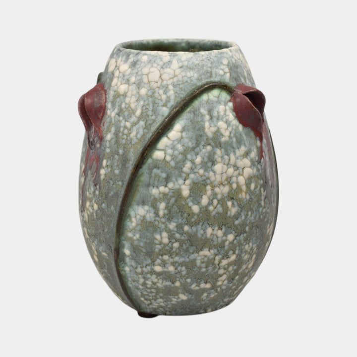 Ephraim Faience 2010 Hand Made Pottery Nodding Lily Vase - Just Art Pottery