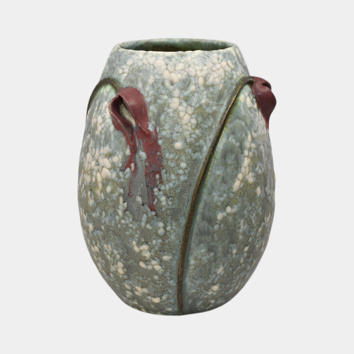 Ephraim Faience 2010 Hand Made Pottery Nodding Lily Vase - Just Art Pottery