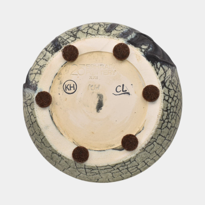 Ephraim Faience 2021 Hand Made Pottery Call Of The Bat Ceramic Vase - Just Art Pottery