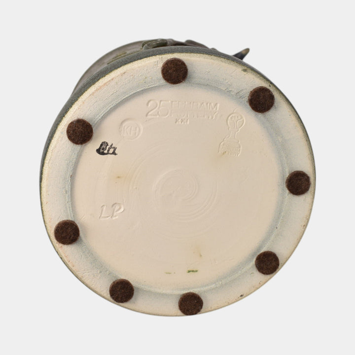 Ephraim Faience 2021 Hand Made Pottery Blue Green Rook’s Tower Ceramic Vase - Just Art Pottery