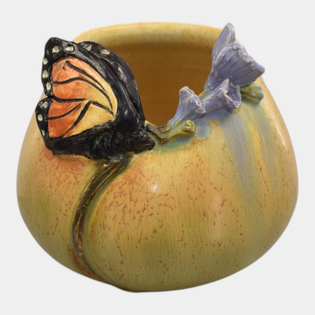 Ephraim Faience 2022 Hand Made Pottery Experimental Metamorphosis Butterfly Vase - Just Art Pottery
