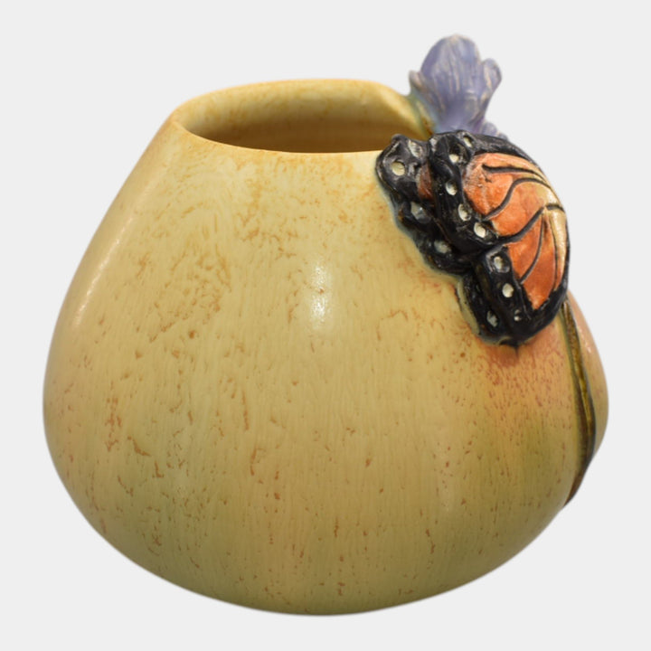 Ephraim Faience 2022 Hand Made Pottery Experimental Metamorphosis Butterfly Vase - Just Art Pottery