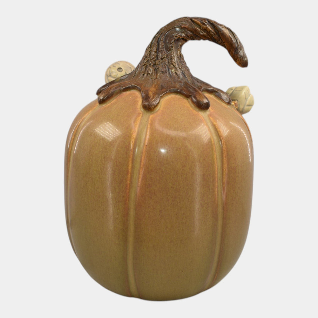 Ephraim Faience 2022 Hand Made Pottery Ceramic Happy Trails Snail Pumpkin - Just Art Pottery