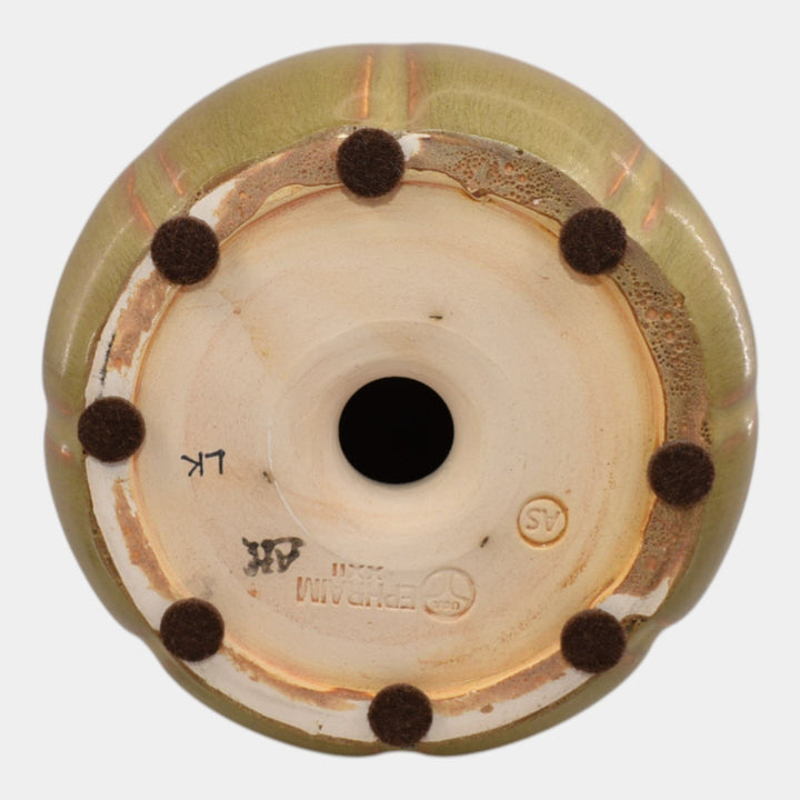 Ephraim Faience 2022 Hand Made Pottery Ceramic Happy Trails Snail Pumpkin - Just Art Pottery