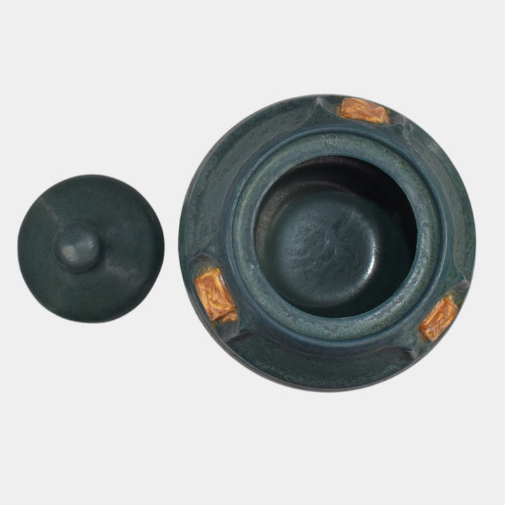 Ephraim Faience 2021 Hand Made Pottery Craftsman Rose Lidded Jar - Just Art Pottery