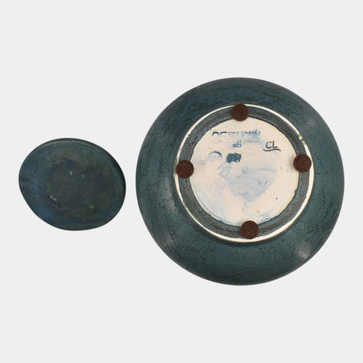 Ephraim Faience 2021 Hand Made Pottery Craftsman Rose Lidded Jar - Just Art Pottery