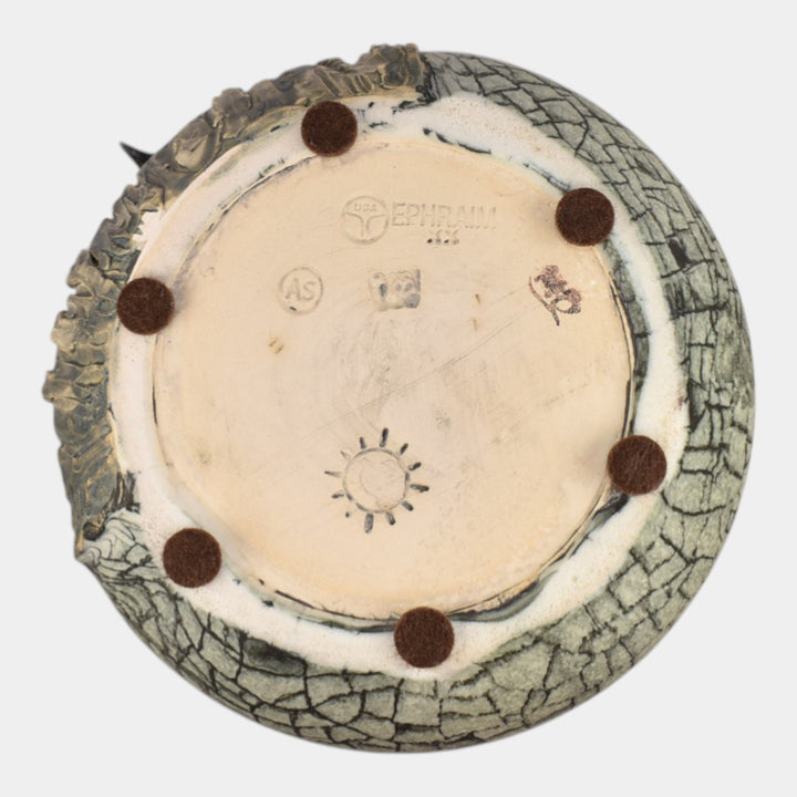 Ephraim Faience 2020 Hand Made Pottery Woodpecker Ceramic Vase - Just Art Pottery