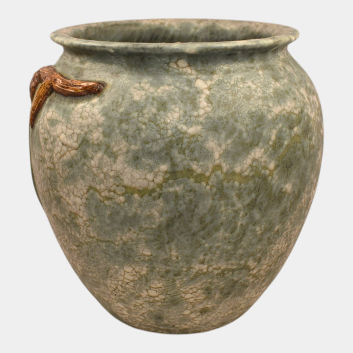 Ephraim Faience 2010 Hand Made Pottery Rustic Pine Ceramic Vase - Just Art Pottery