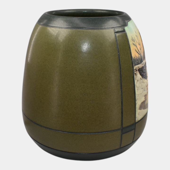 Ephraim Faience 2024 Pottery Over the River Scenic Landscape Vase - Just Art Pottery