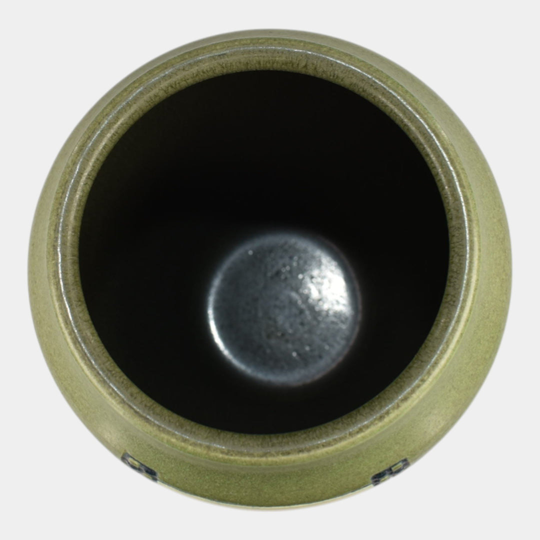 Ephraim Faience 2024 Hand Made Pottery Valentines Carved Rose Long Stem Vase - Just Art Pottery