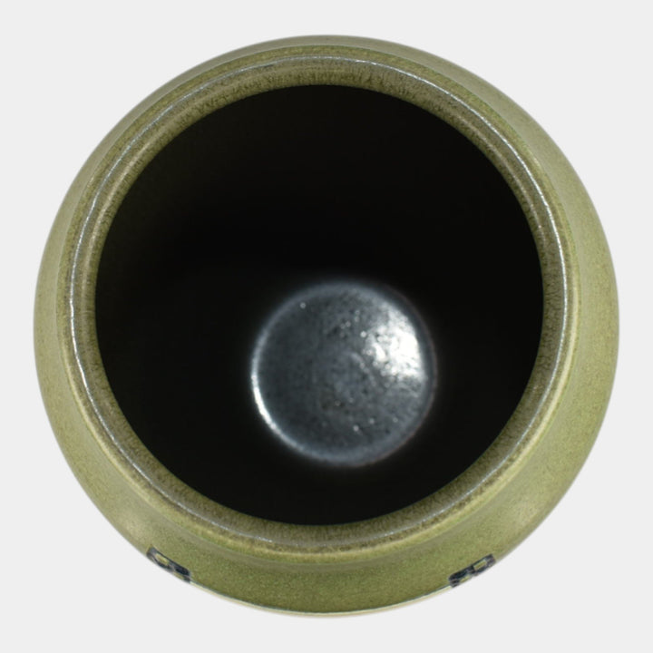 Ephraim Faience 2024 Hand Made Pottery Valentines Carved Rose Long Stem Vase - Just Art Pottery