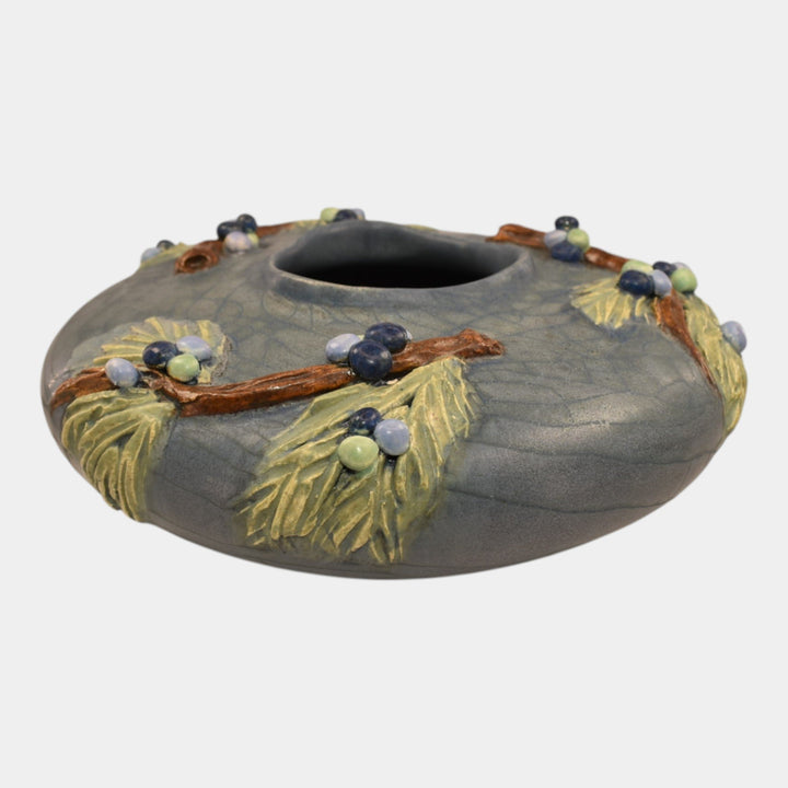 Ephraim Faience 2023 Hand Made Pottery Juniper Bowl - Just Art Pottery