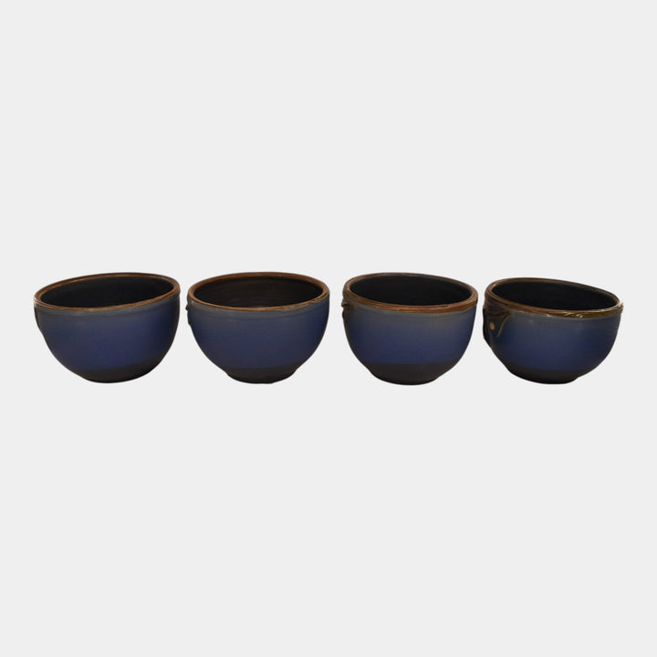 Ephraim Faience Elementals Art Pottery Fright Night Bat Bowls - Just Art Pottery
