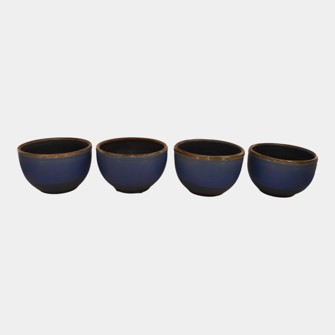 Ephraim Faience Elementals Art Pottery Fright Night Bat Bowls - Just Art Pottery