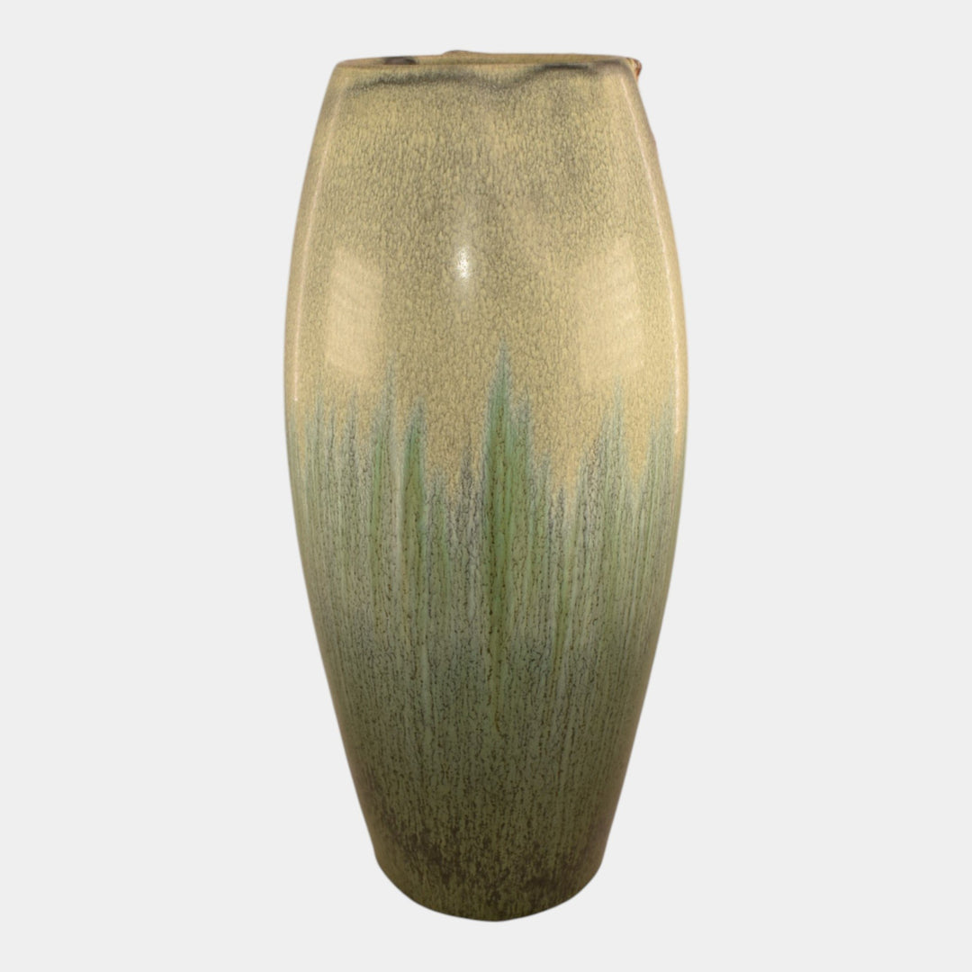 Ephraim Faience 2023 Hand Made Pottery Blue White Arctic Messenger Owl Vase - Just Art Pottery