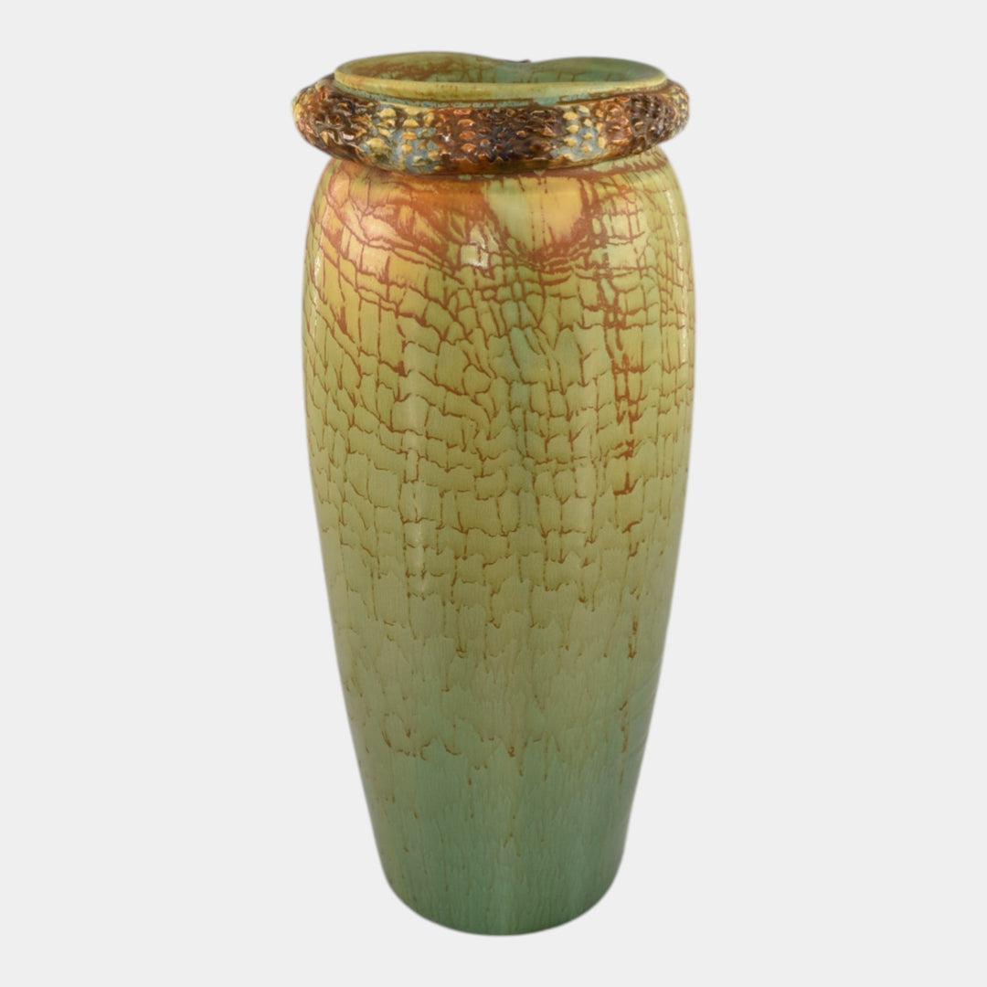 Ephraim Faience 2025 Hand Made Pottery Green Year Of The Snake Vase