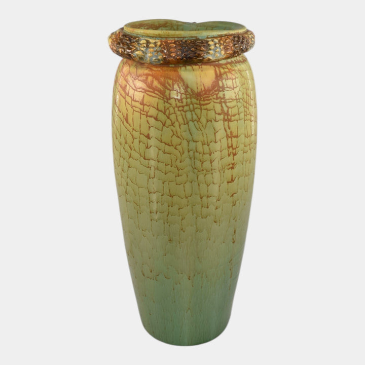 Ephraim Faience 2025 Hand Made Pottery Green Year Of The Snake Vase