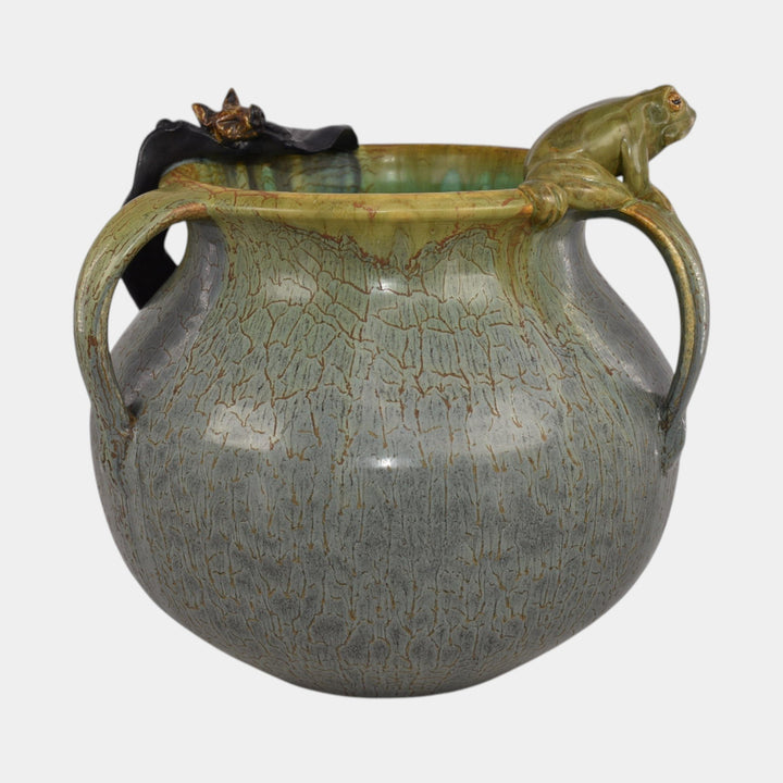 Ephraim Faience 2021 Pottery Marigold Great Escape Frog Bat Salamander Vase - Just Art Pottery