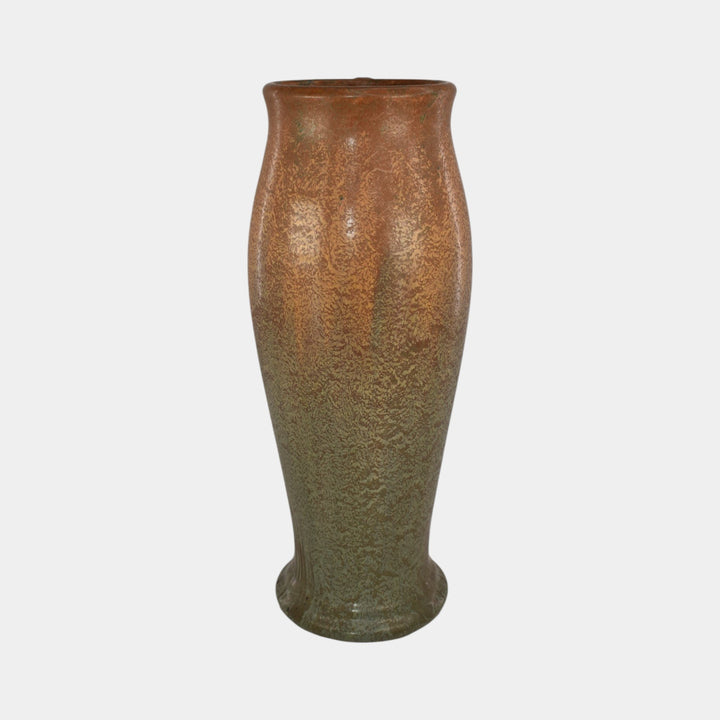 Ephraim Faience 2021 Experimental Hand Made Pottery Brown Bat And Peony Vase - Just Art Pottery