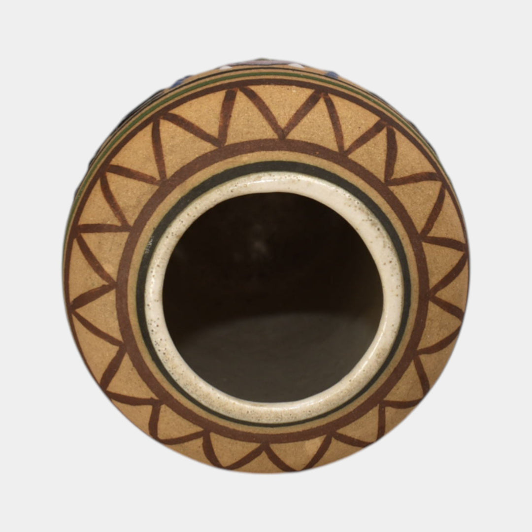 Brush McCoy Zuniart 1924 Art Pottery Native American Design Ceramic Vase 052 - Just Art Pottery