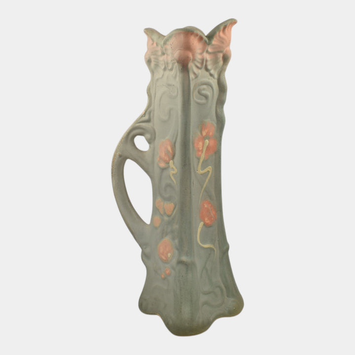 Weller Pottery Art Nouveau Woman And Flowers Ewer Pitcher - Just Art Pottery
