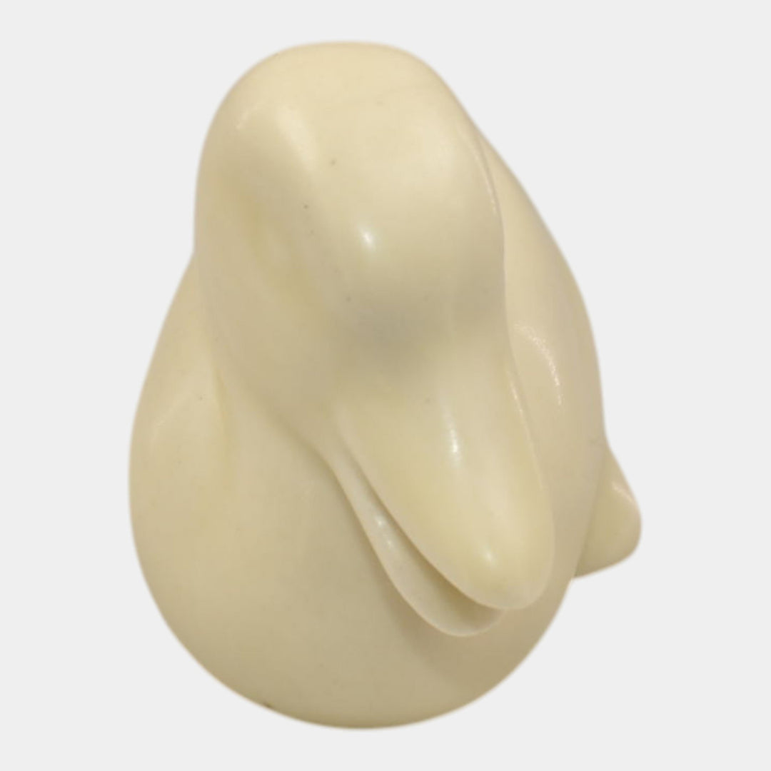 Rookwood 1932 Vintage Art Pottery White Ceramic Paperweight Duck Figurine 6064 - Just Art Pottery