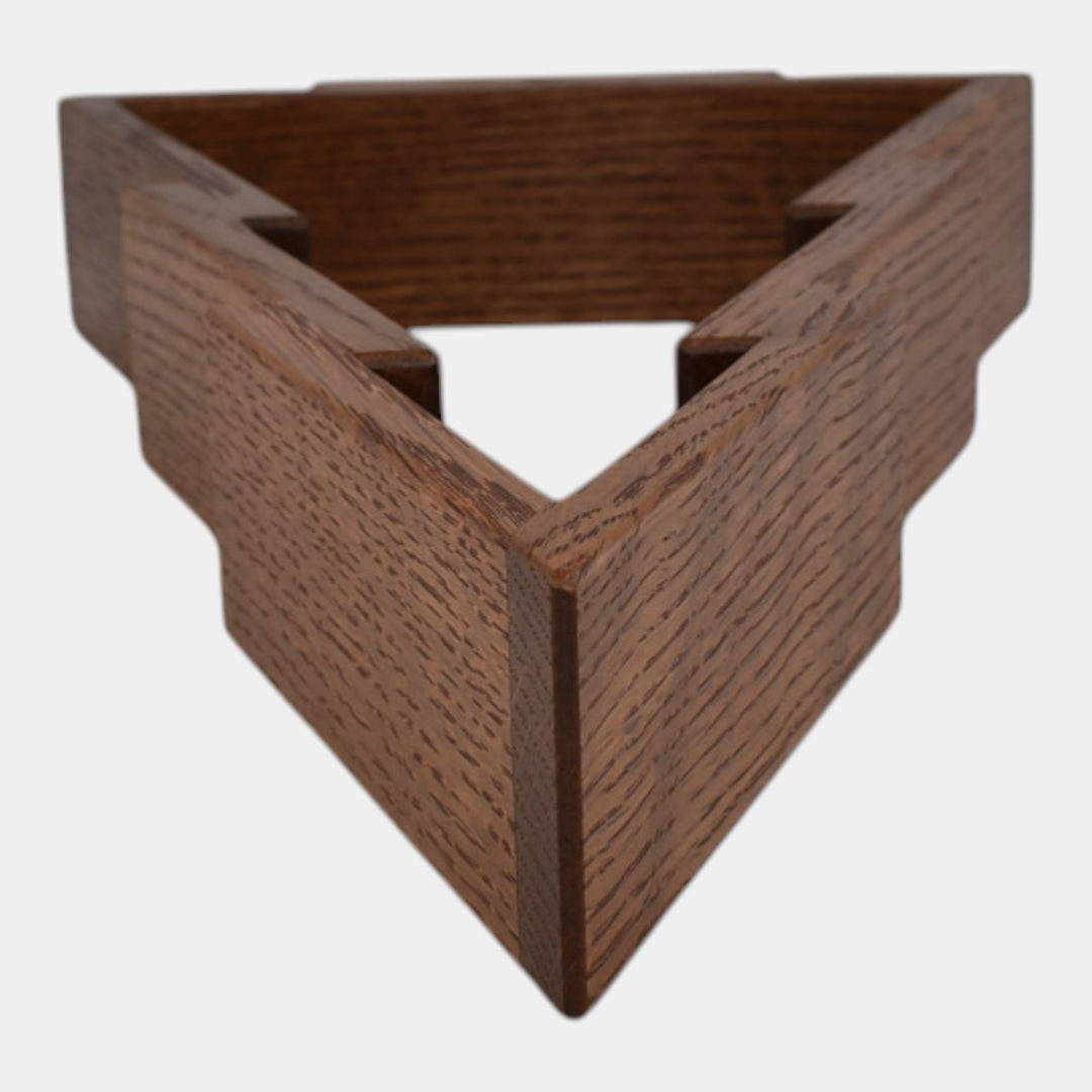 Ephraim Faience Arts An Crafts Mission Style Oak Wood Christmas Tree Stand - Just Art Pottery