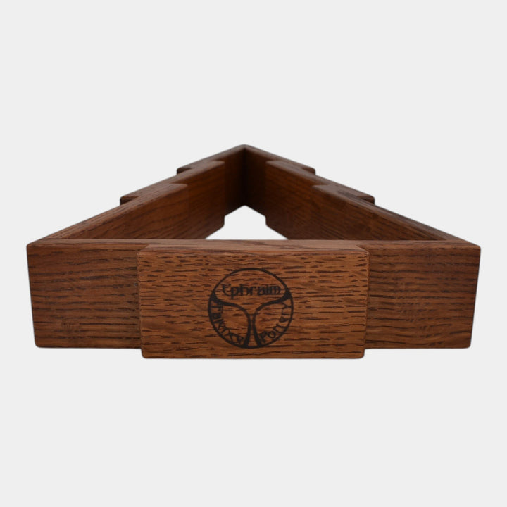 Ephraim Faience Arts An Crafts Mission Style Oak Wood Christmas Tree Stand - Just Art Pottery