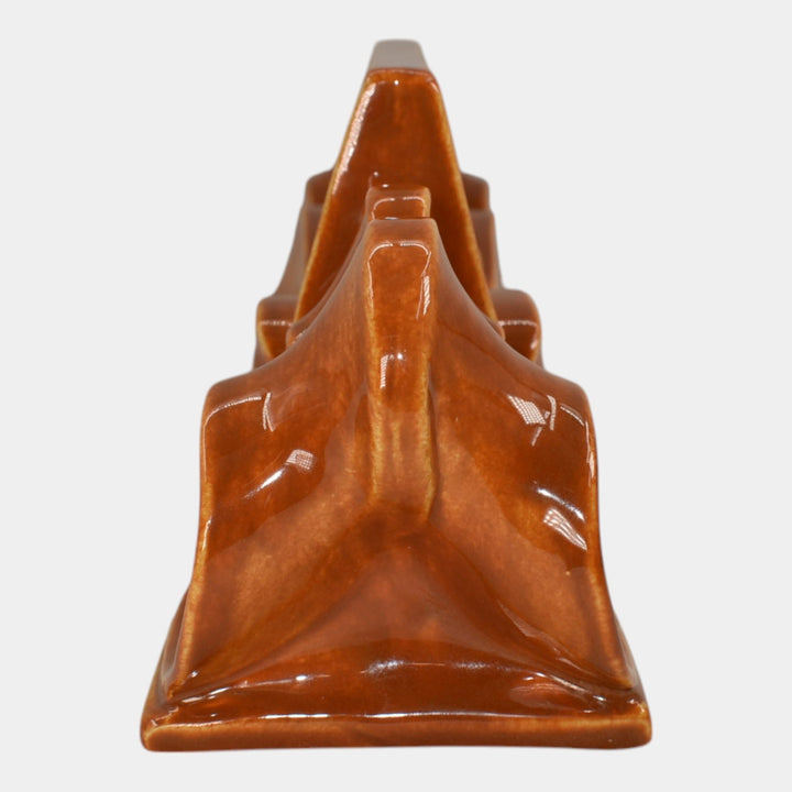 Rookwood 1986 Art Pottery High Glaze Orange Scroll Advertising Dealer Sign - Just Art Pottery