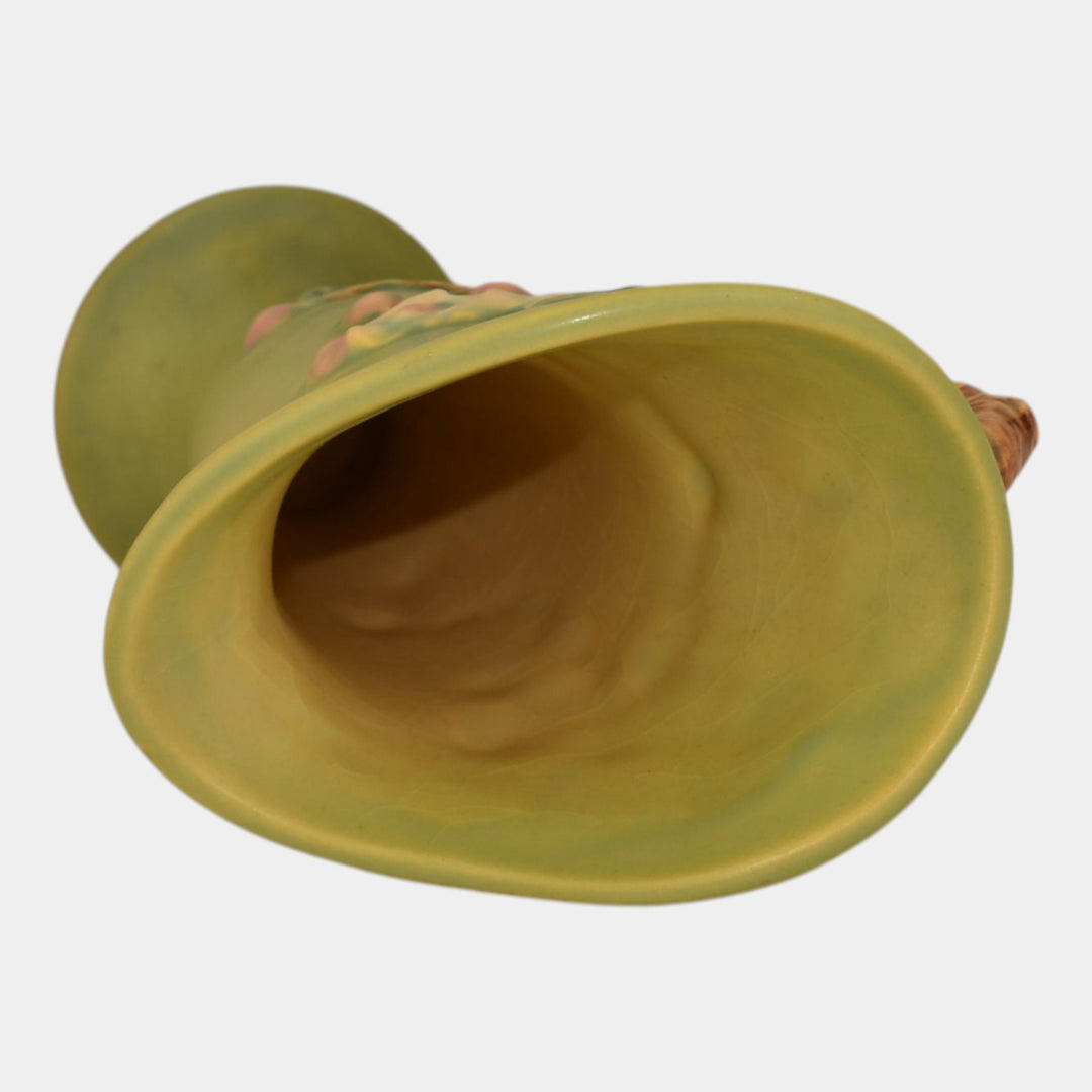 Roseville Apple Blossom Green 1949 Vintage Art Pottery Ceramic Vase 382-7 - Just Art Pottery