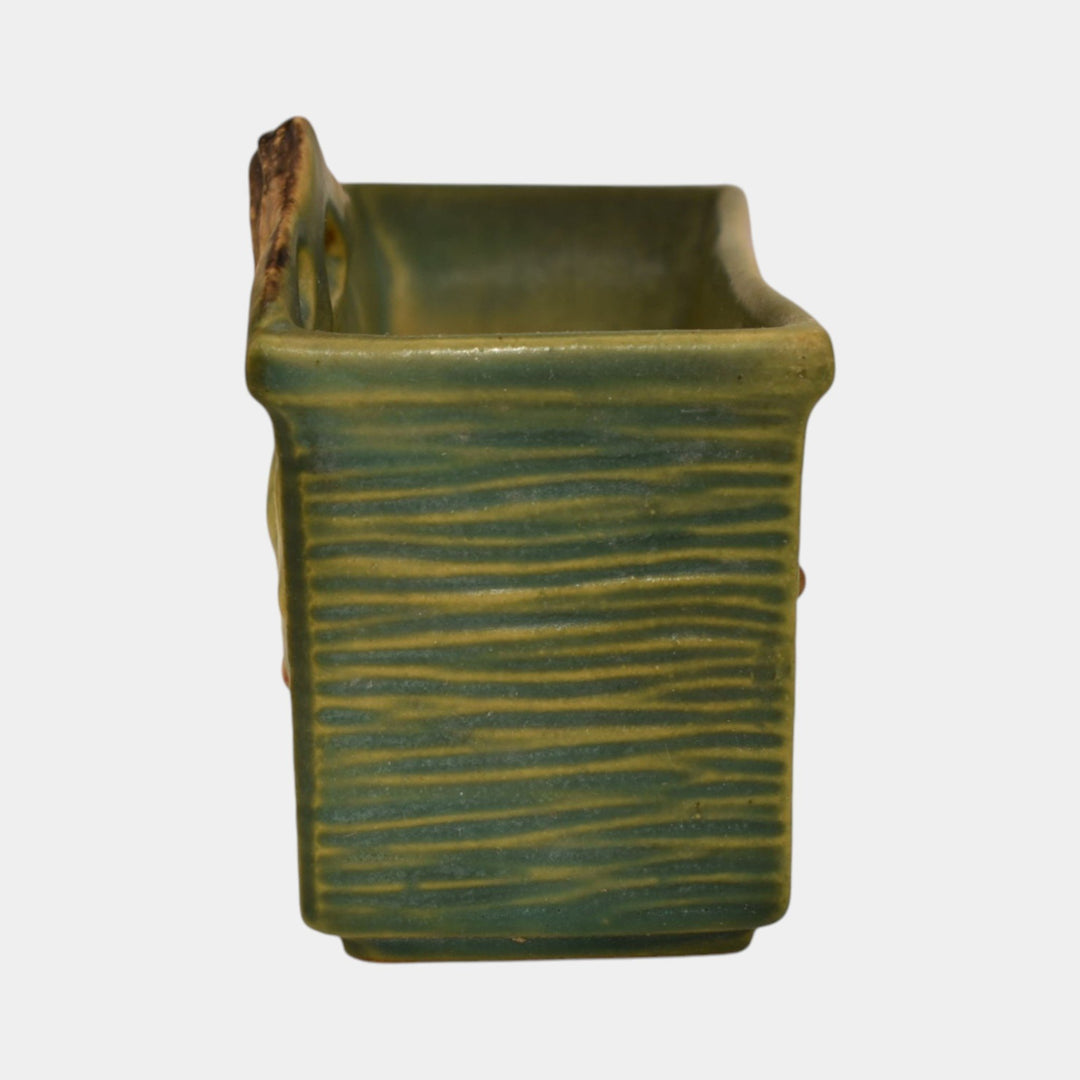 Roseville Bushberry Green 1941 Vintage Pottery Ceramic Window Box Planter 383-6 - Just Art Pottery
