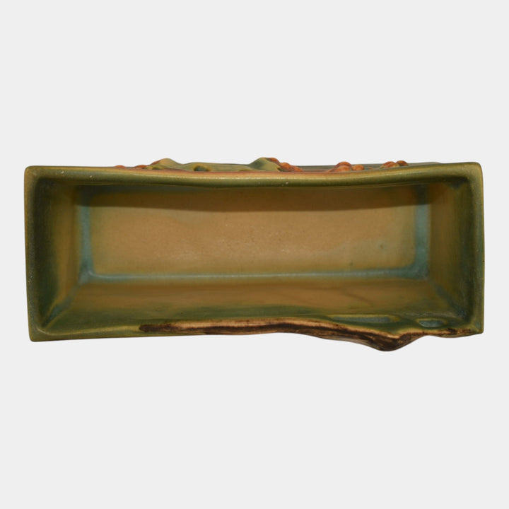 Roseville Bushberry Green 1941 Vintage Pottery Ceramic Window Box Planter 383-6 - Just Art Pottery