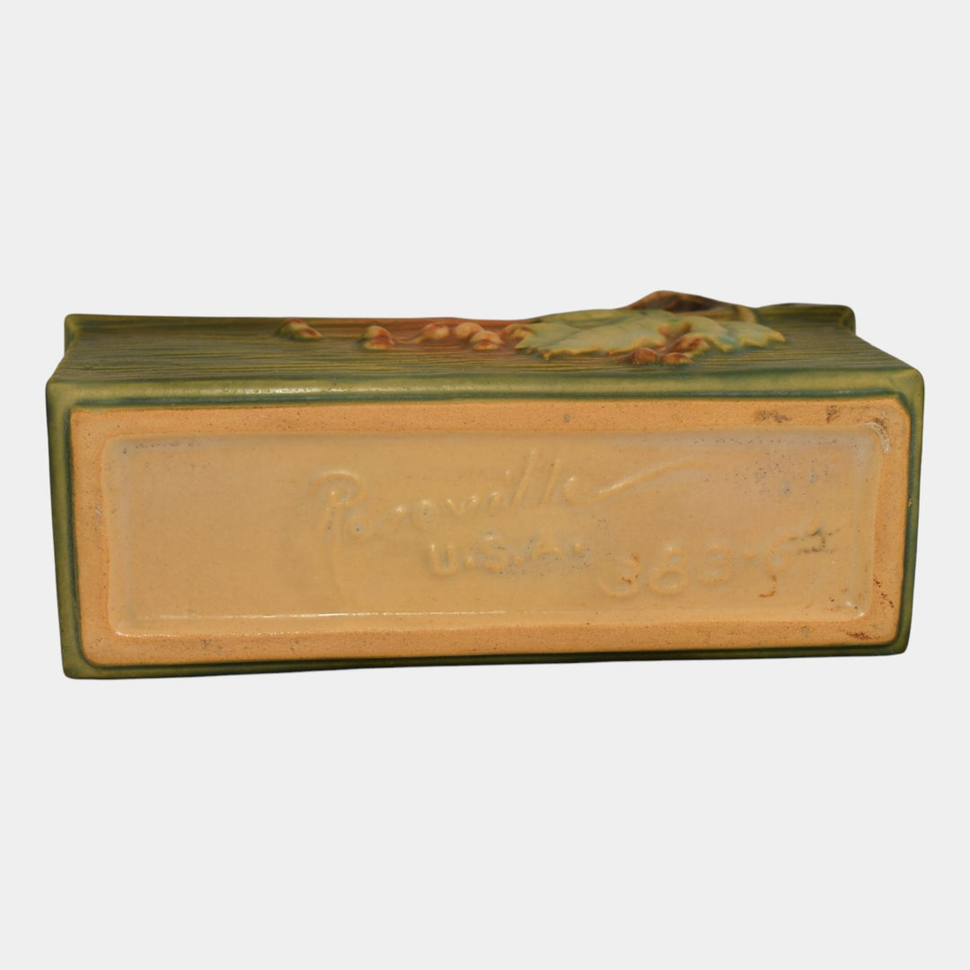 Roseville Bushberry Green 1941 Vintage Pottery Ceramic Window Box Planter 383-6 - Just Art Pottery