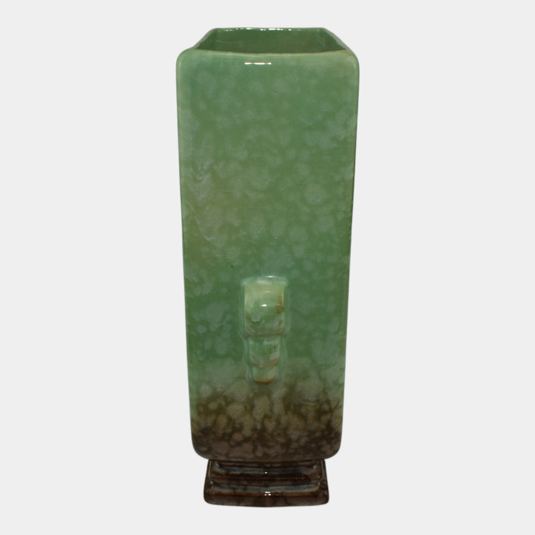 Roseville Artwood Green 1951 Mid Century Modern Art Pottery Planter Vase 1052-8 - Just Art Pottery
