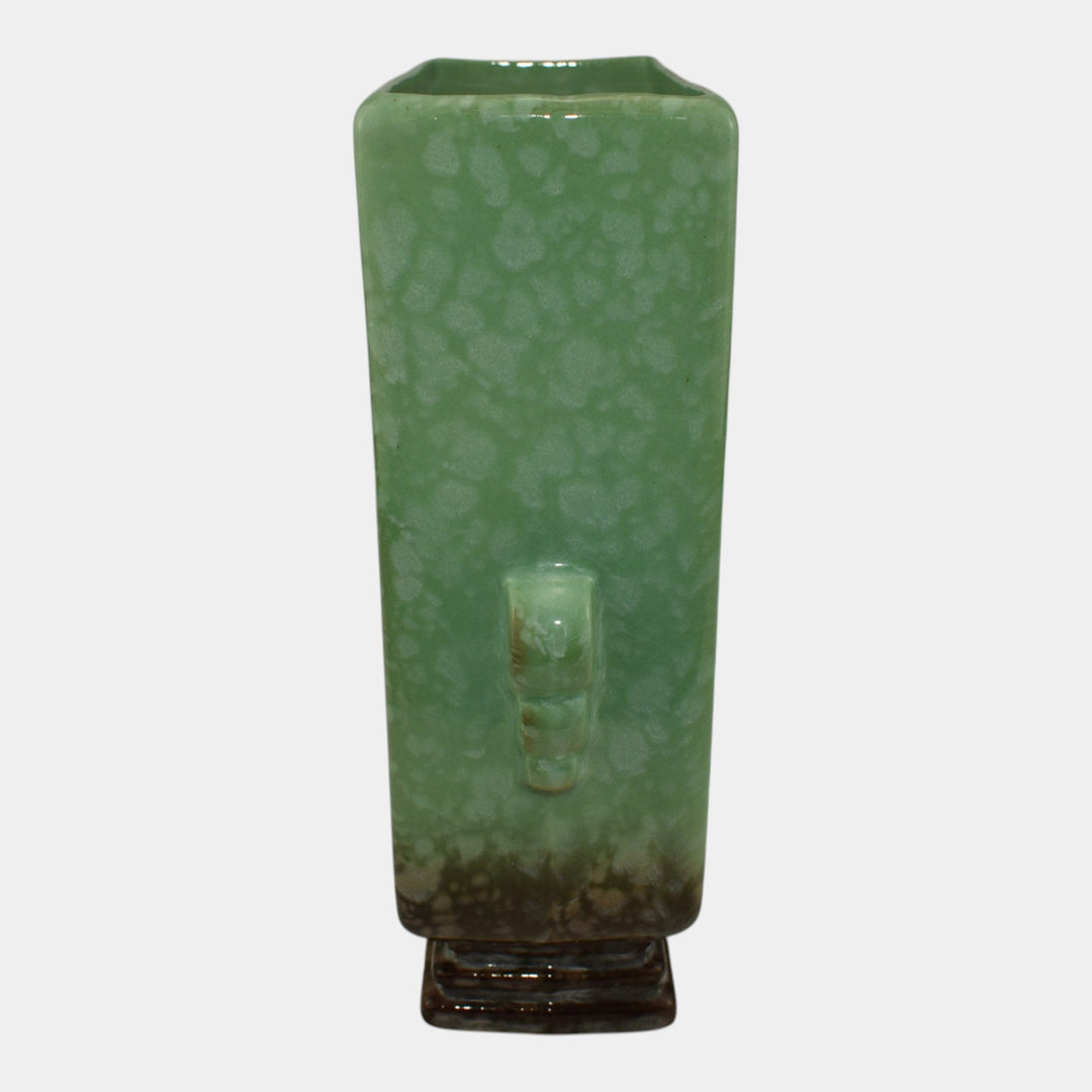 Roseville Artwood Green 1951 Mid Century Modern Art Pottery Planter Vase 1052-8 - Just Art Pottery