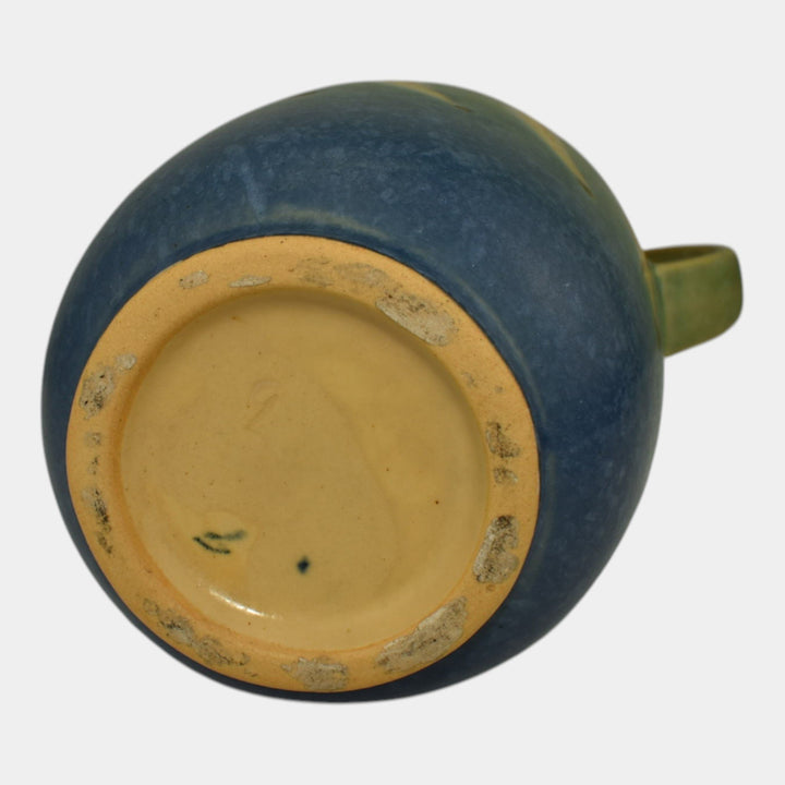Roseville Falline Blue 1933 Vintage Arts And Crafts Pottery Ceramic Vase 643-6 - Just Art Pottery