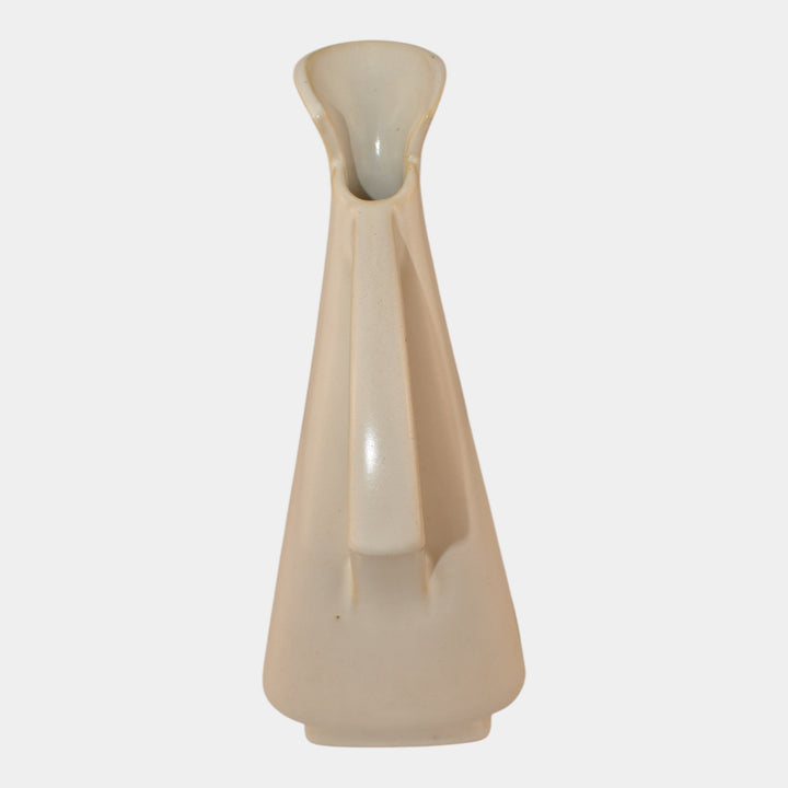 Roseville Silhouette White 1950 Vintage Art Deco Pottery Ceramic Ewer 717-10 - Just Art Pottery