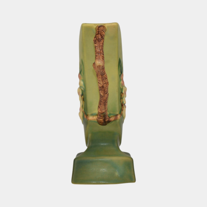 Roseville Apple Blossom Green 1949 Mid Century Modern Pottery Ceramic Vase 373-7