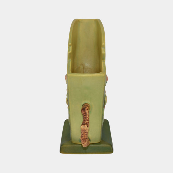 Roseville Apple Blossom Green 1949 Mid Century Modern Pottery Ceramic Vase 373-7